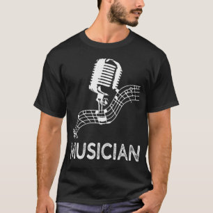 Musician Singing Music Lover Minimalist Hand Hold T-Shirt