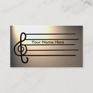 Musician stagelight customisable business cards