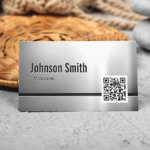 Musician - Stainless Steel QR Code Business Card