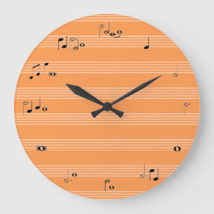 Musician time clock - orange and white
