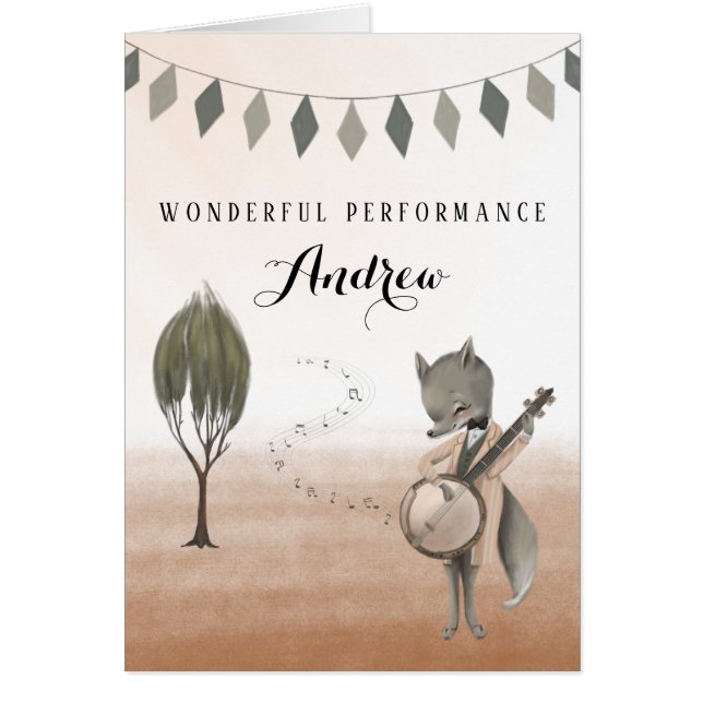 Musician Wonderful Performance Greeting Card (Front)