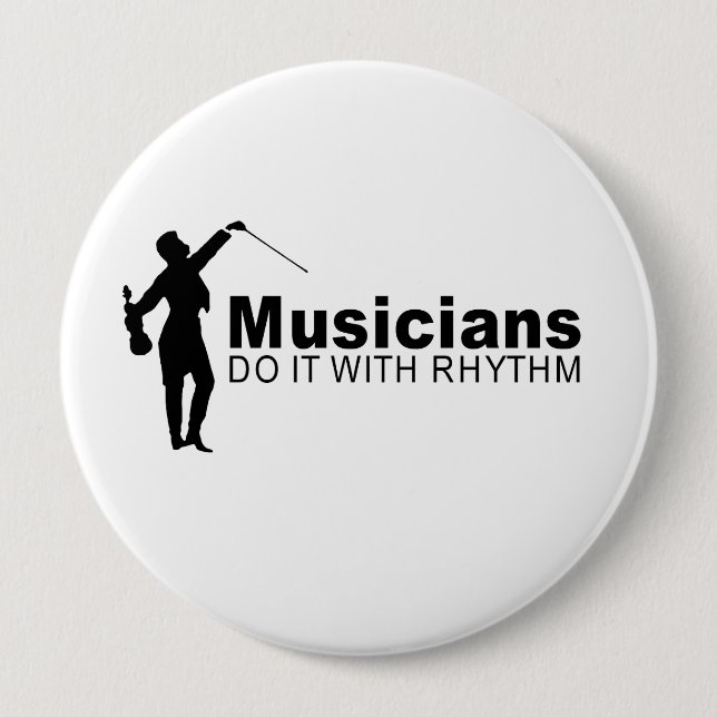 Musicians 10 Cm Round Badge (Front)