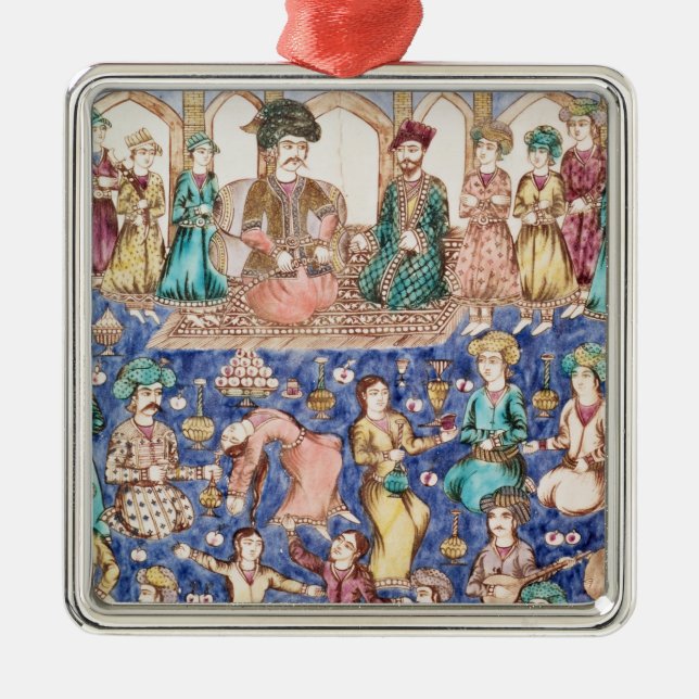 Musicians and dancers metal ornament (Front)