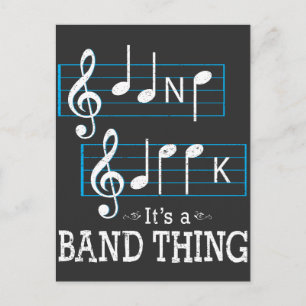 Musicians Band Geek Music Notes Spelling Funny Postcard