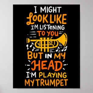 Musicians Birthday And Shop Trumpet Player  Poster