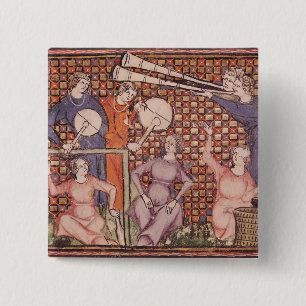 Musicians, from Ovide Moralise 15 Cm Square Badge