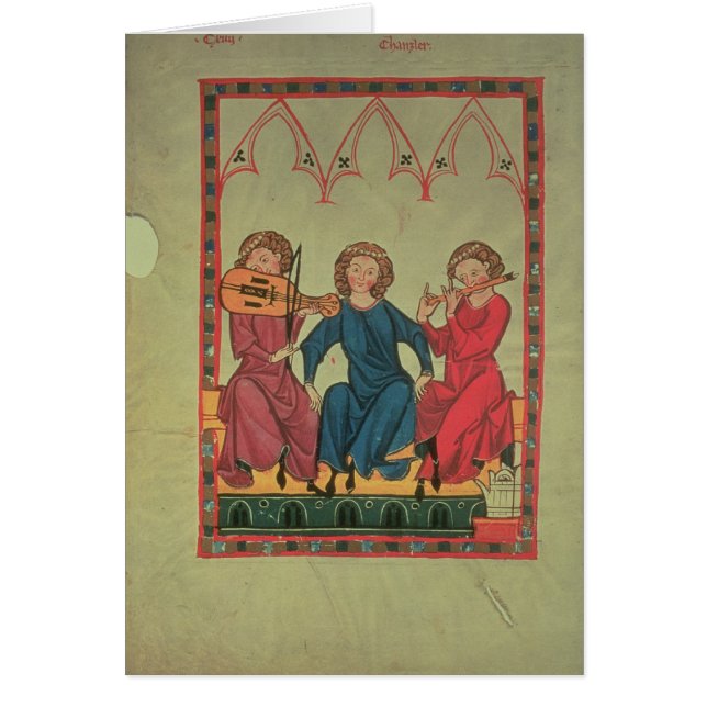 Musicians, from the Manasse Codex, a collection of (Front)