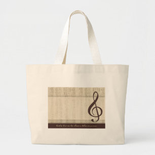 Musicians in love large tote bag