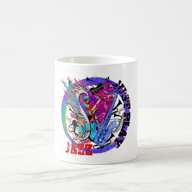 Musicians Jazz Festival Music Art Mug by Juleez (Center)
