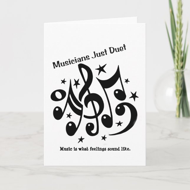 Musicians Just Duet Greeting Card (Front)