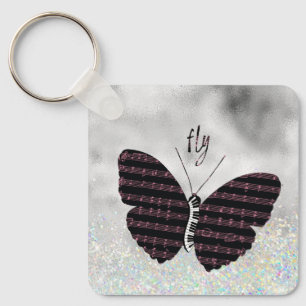 Musicians, Singers, Piano Player Butterfly Key Ring