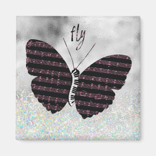 Musicians, Singers, Piano Player Butterfly Magnet