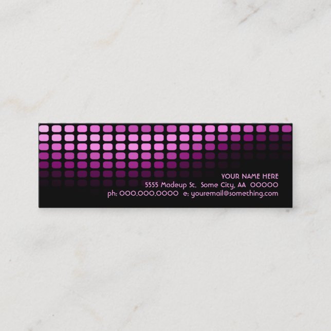 musicmeterz. mini business card (Front)