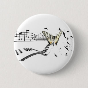 Musiflutter.png 6 Cm Round Badge