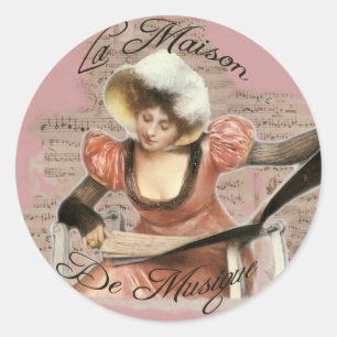 Musique Classic Round Sticker