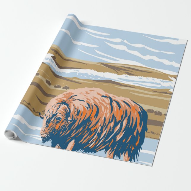 Musk Ox Wrapping Paper (Unrolled)