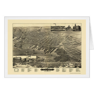 Muskegon, MI Panoramic Map - 1889