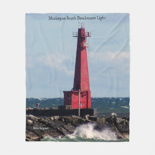 Muskegon South Breakwater Light blanket