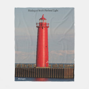 Muskegon South Pierhead Light blanket