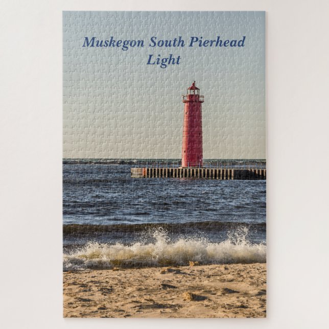 Muskegon South Pierhead Light Jigsaw Puzzle (Vertical)