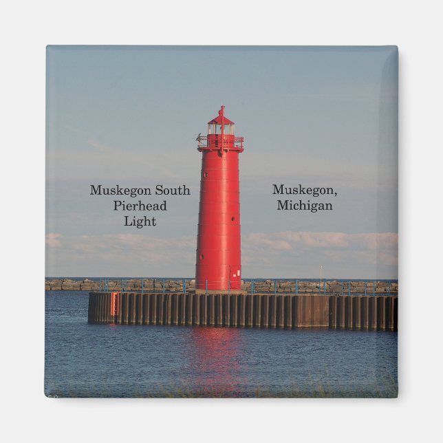 Muskegon South Pierhead Light magnet (Front)
