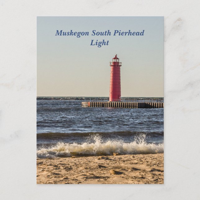 Muskegon South Pierhead Light Postcard (Front)