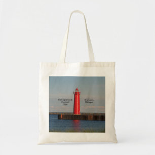 Muskegon South Pierhead Light tote bag