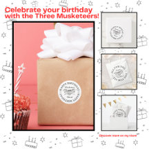 Musketeer Hero Happy Birthday Party Customisable