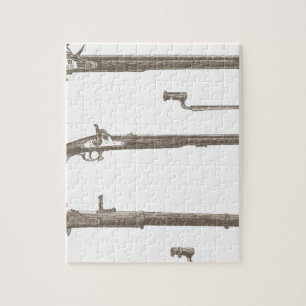 Muskets Old Rifles Vintage Antique Guns Jigsaw Puzzle