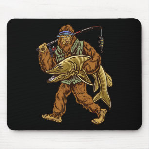 Muskie Fishing Bigfoot Musky Hunting Fishermen 1  Mouse Pad