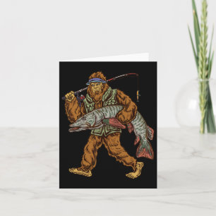 Muskie Fishing Tiger Musky Hunting Bigfoot Fisherm Card