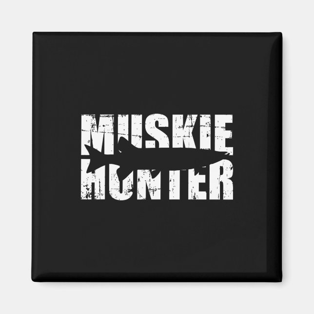 Muskie Hunter Fishing  Magnet (Front)