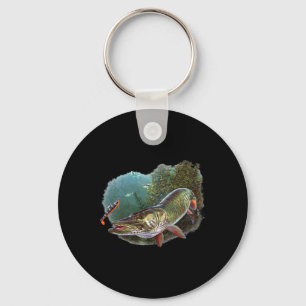 Muskie Hunter Musky Fisherman Fly Fishing Lure Nov Key Ring