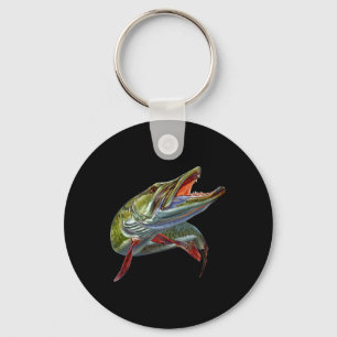 Muskie Hunter Musky Fisherman Lure Fly Fishing Nov Key Ring