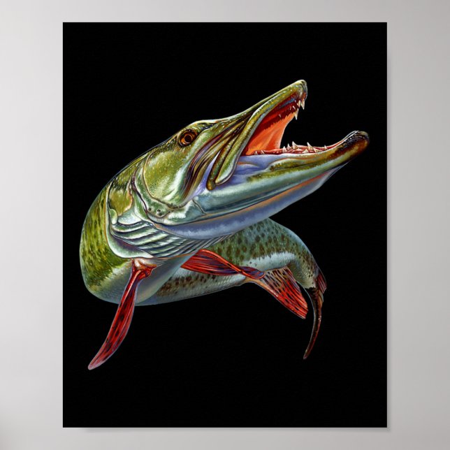 Muskie Hunter Musky Fisherman Lure Fly Fishing Nov Poster (Front)