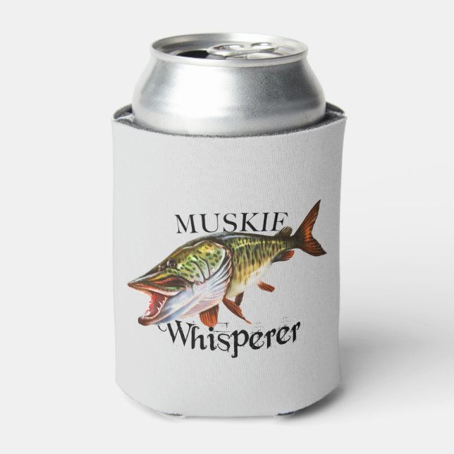 Muskie Whisperer Can Cooler (Can Front)