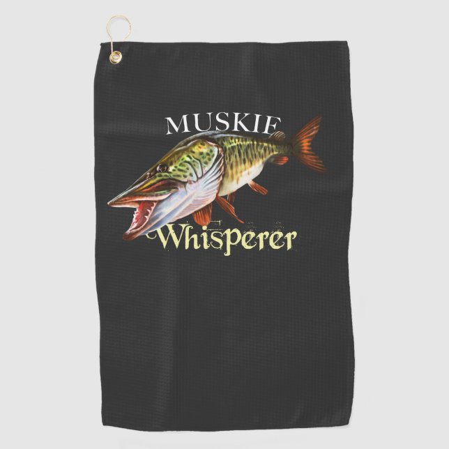 Muskie Whisperer Fishing Towel (Front)