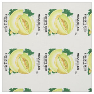 Muskmelon ( Honey Dew) Seed Packet Label Fabric