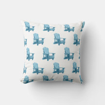 Muskoka chair pattern in blue watercolor