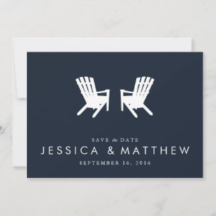 Muskoka Chairs Save the Date // Navy