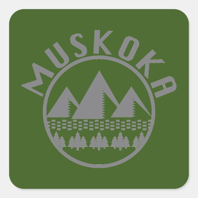 Muskoka Design - Square Stickers (Front)