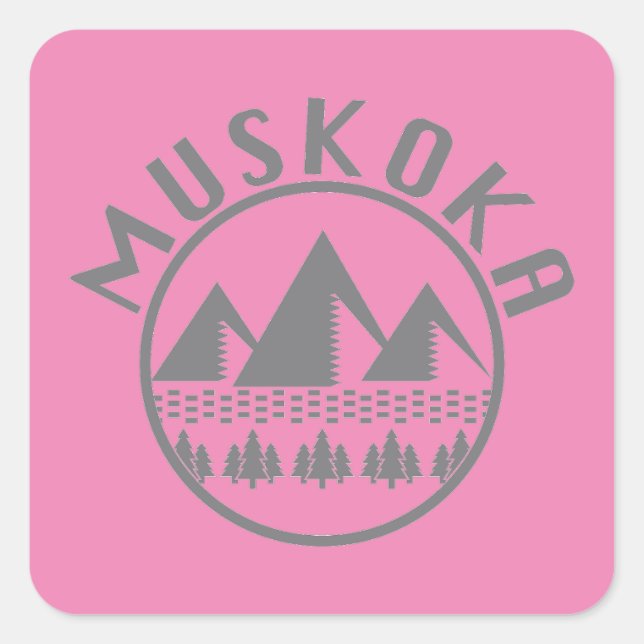 Muskoka Design - Square Stickers (Front)