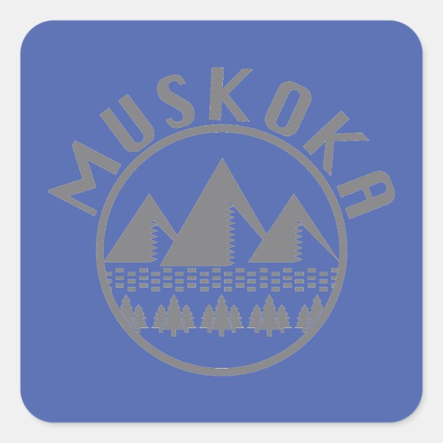 Muskoka Design - Square Stickers (Front)