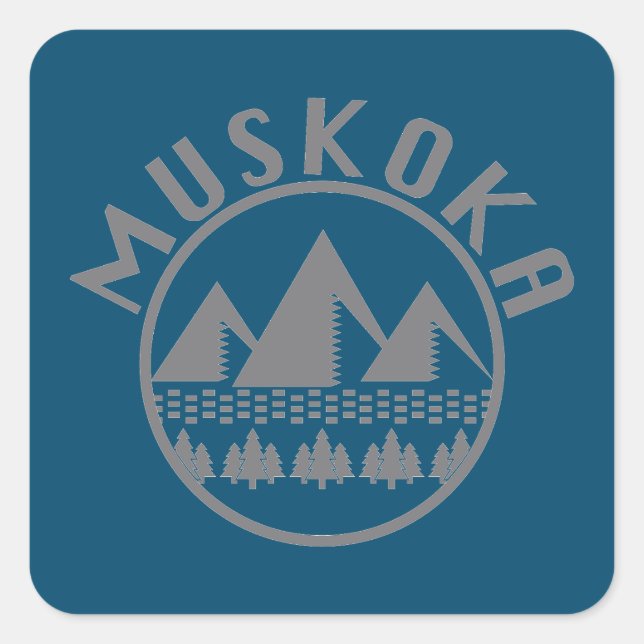 Muskoka Design - Square Stickers (Front)