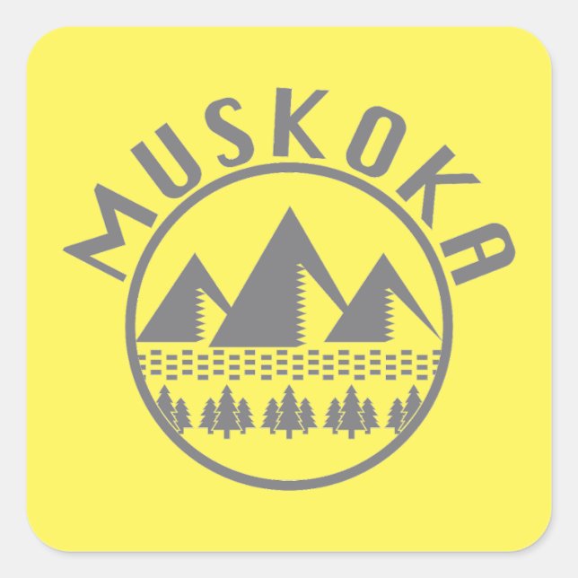 Muskoka Design - Square Stickers (Front)