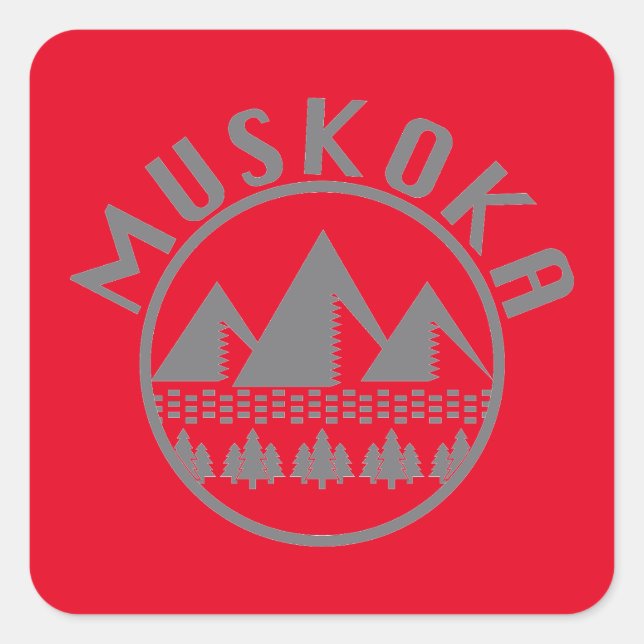 Muskoka Design - Square Stickers (Front)