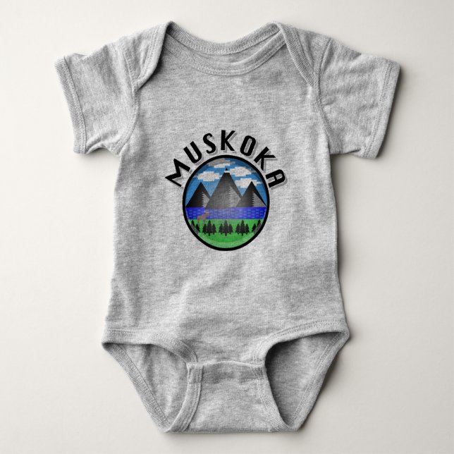Muskoka Design (Version 2) - Baby Jersey Bodysuit (Front)