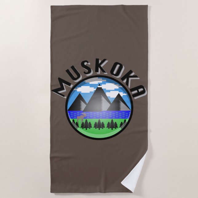 Muskoka Design (Version 2) - Beach Towel (Front)