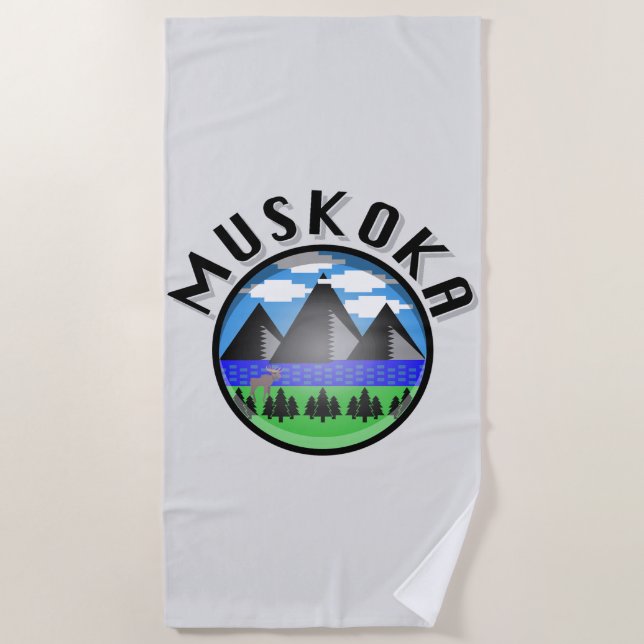 Muskoka Design (Version 2) - Beach Towel (Front)