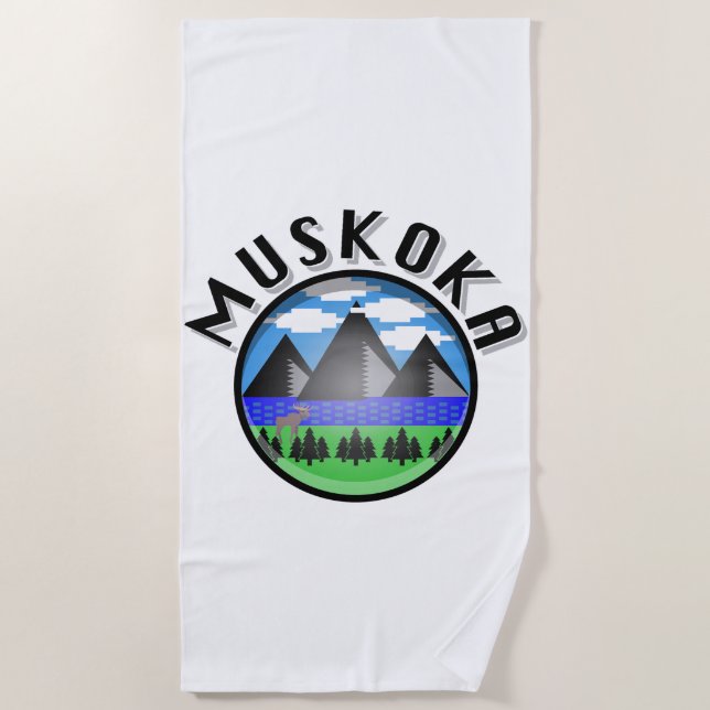 Muskoka Design (Version 2) - Beach Towel (Front)